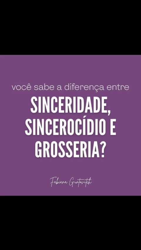 Quem mais aqui é sincericida?
