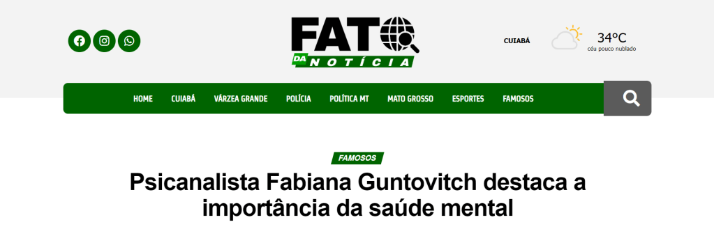 Psicanalista Fabiana Guntovitch destaca a importância da saúde mental